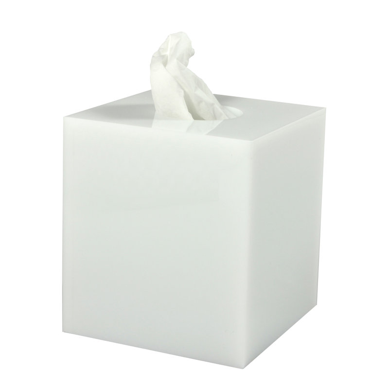 Housse pour boîte en tissu lucite, Blanc