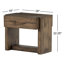 22.25'' Tall 1 - Drawer Nightstand in Brown