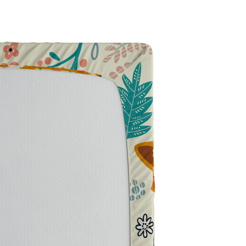Microfiber Floral Fitted Sheet, Full Fitted Sheet