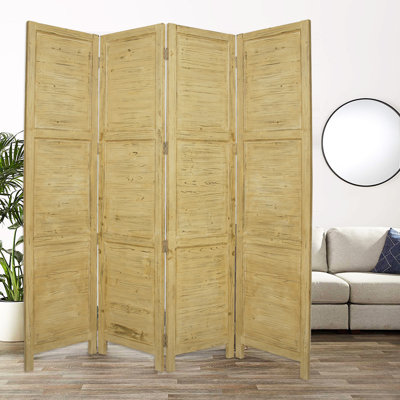 Jay 84" Folding Four Panel Screen Room Divider