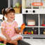 Joyldias Wooden  Kids Play Kitchen Set With Circulating Sink, Pretend Toddler Kitchen Toy With Real Sound And Light