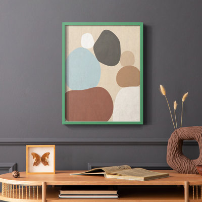 Stone Stacking Framed Print - Solid Wood
