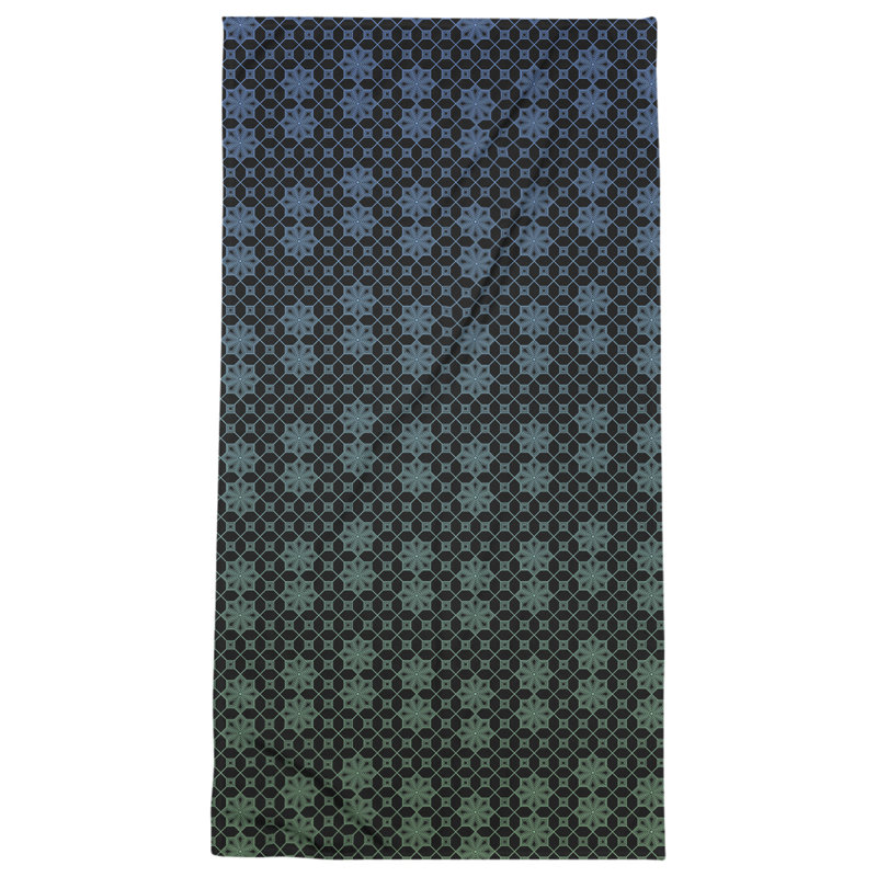 Serviette de plage Lattice, Vert/bleu