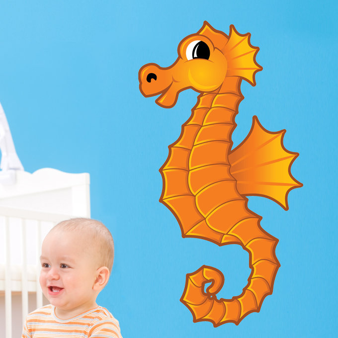 Adhésif décoratif hippocampe Winn, H 84 po x l 45 po
