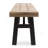 Outdoor Bench With Slat Panel Design And Acacia Wood Frame, Natural And Grey-1533448442
