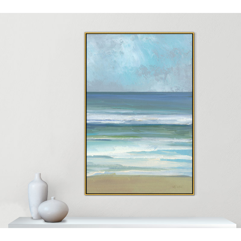 «Gentle Waves II» par Sally Swatland, H 61,5 po x l 41,5 po, Doré