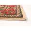 Tapis unique en laine noué à la main des années 2010 de 4 pi 11 po x 6 pi 9 po rouge d'Uzbek Gazni Quantina
