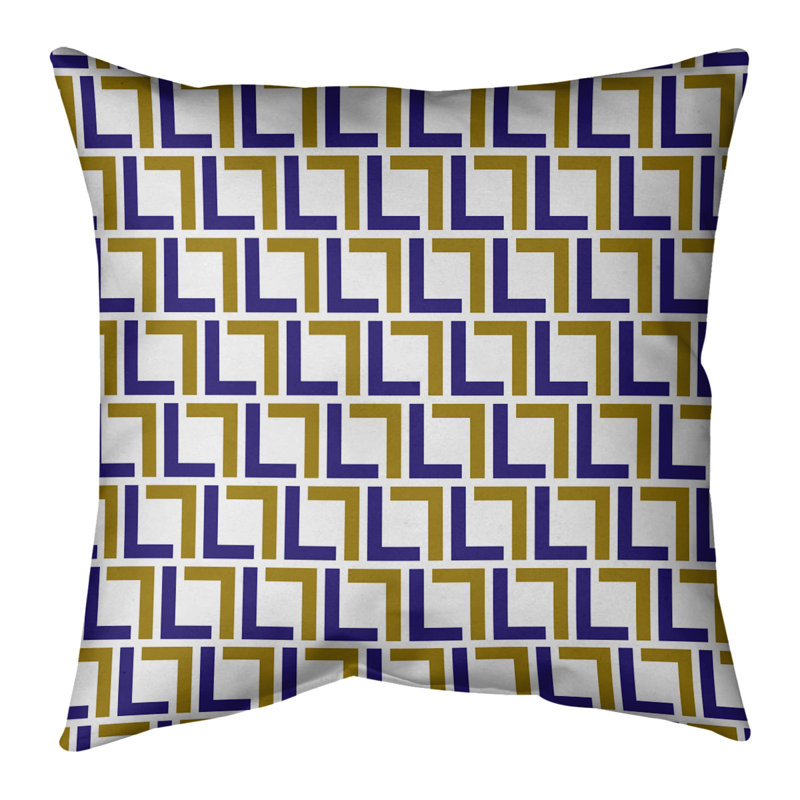 Housse de coussin Baltimore Football Luxury, 14 po x 14 po, Simili daim, Blanc / bleu marine