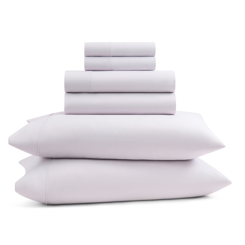 GAIAM Microfiber Cooling Wrinkle-Resistant Sheet Set, California King Sheet Set with 4 Pillowcases, Orchid Tint