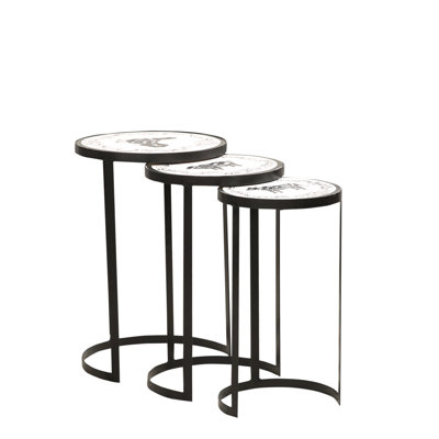 Waterton Printed Characters 3 Piece Nest of Tables