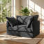 Fauteuil recouvert de velours côtelé gris l 49,01 po x P 33,07 po x H 34,64 po Urban Ins