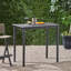 Table de bar d'extérieur rectangulaire en bois minimaliste - gris foncé, hauteur de 40 po, pour l'extérieur