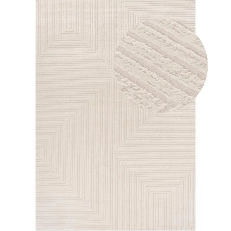 Carmel Modern Geometric Cream Area Rug, Rectangle 80 x 150 cm