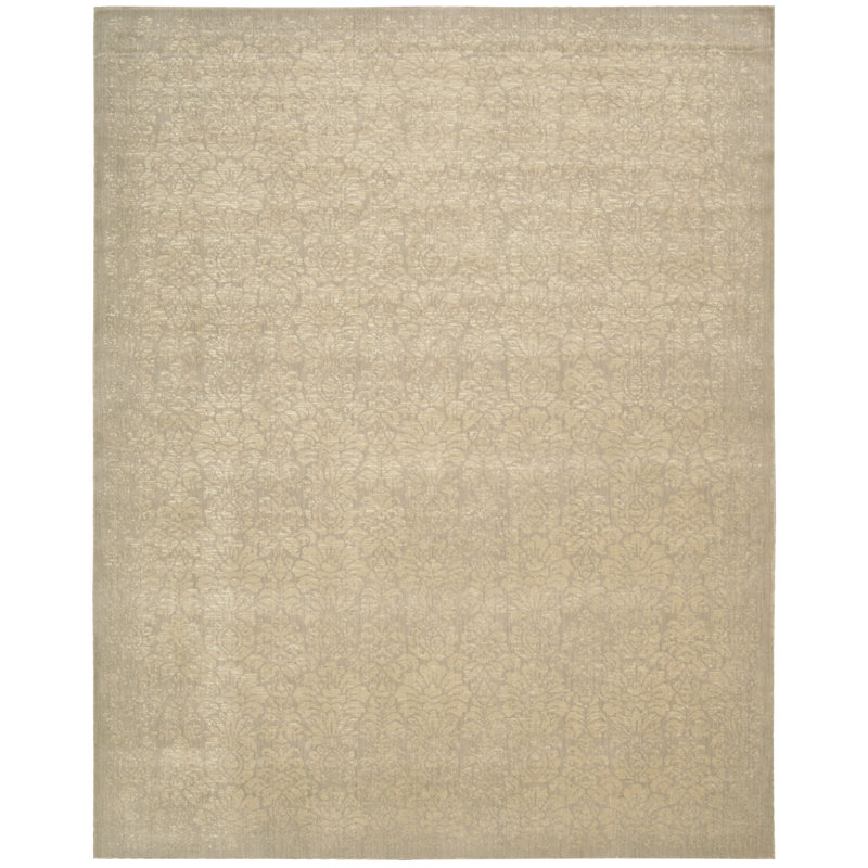 Tapis sable en laine / soie Colombo, Rectangle 8 pi 6 po x 11 pi 6 po