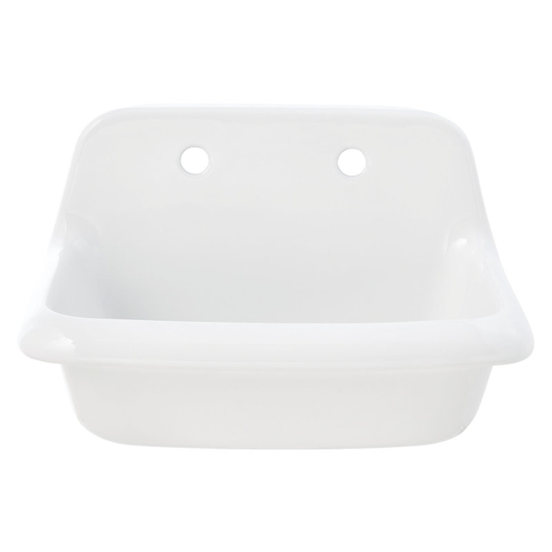 Évier de cuisine à double fixation en céramique Doriteal L 23,75 po x l 17,31 po