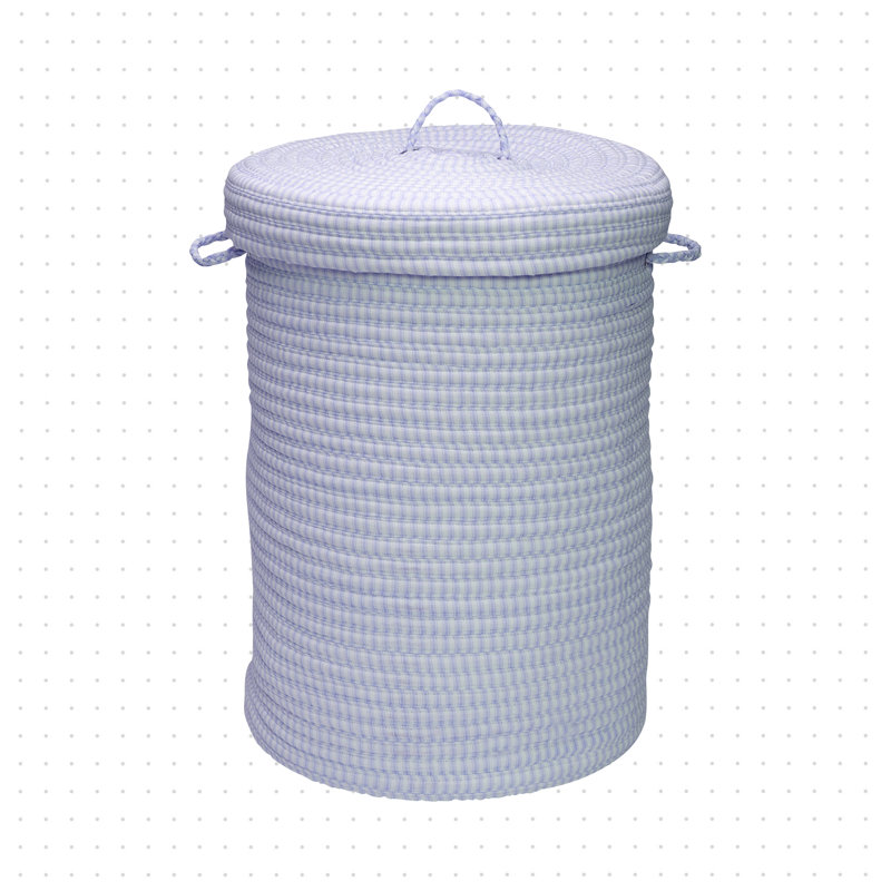 Panier à linge avec rangement, bleu