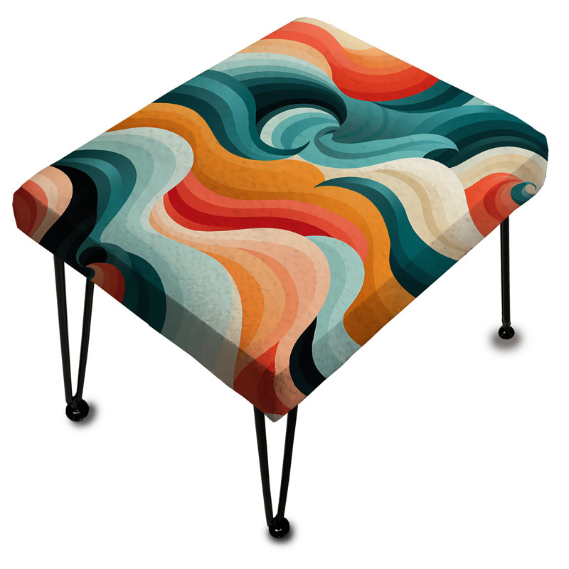 Repose-pieds Mod Wave Revival - Mid-Century