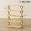 HOMCOM Bamboo Shoe Rack, Folding Shoe Shelf-799607741