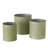 Embossed Green Mandala Cache Pots