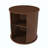 Mid Century Modern Cylinder End Table With Built-In Charging Station & Sliding Door, 2-Tier Storage Round Nightstand With USB Ports, Bedside Table For Living Room, Bedroom, Entryway-1814559040