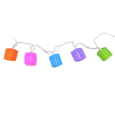 40 Vibrantly Coloured LED Pool Inner Tube Relaxing Ring Float Christmas Lights - 6 ft White Wire