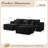No Assembly Required Compression Packed 3-piece Cloud Modular Upholstered Boneless Sectional Sofa-1539978075