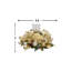 Glass Vase Centerpiece With Hydrangeas, Balls, Pinecones, Berries And Bows