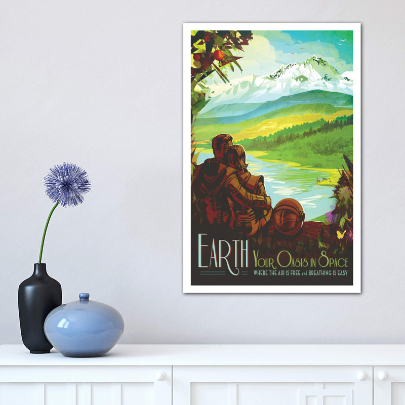 Earth 1 Piece Wrapped Canvas Painting, 30.48 cm H x 45.72 cm W