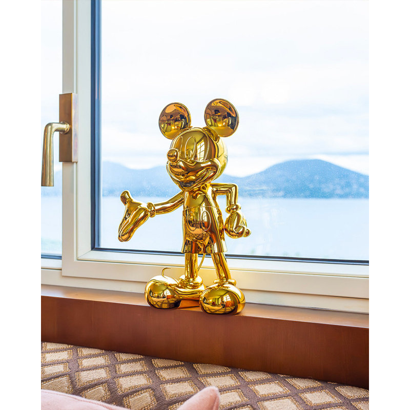 Mickey Mouse WELCOME Silver 12in, Gold, 13" H x 9" W x 7" D, Plastic