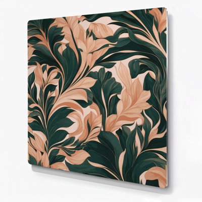 Abstract Florals 20 Brown Metal Wall Art