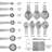 Kaluns Measuring Cups, Measuring Spoons,16 Piece Stainless Steel Measuring Cups And Spoons Set Includes Leveller And Measurements Card, Heavy-Duty, Heat And Rust Resistant