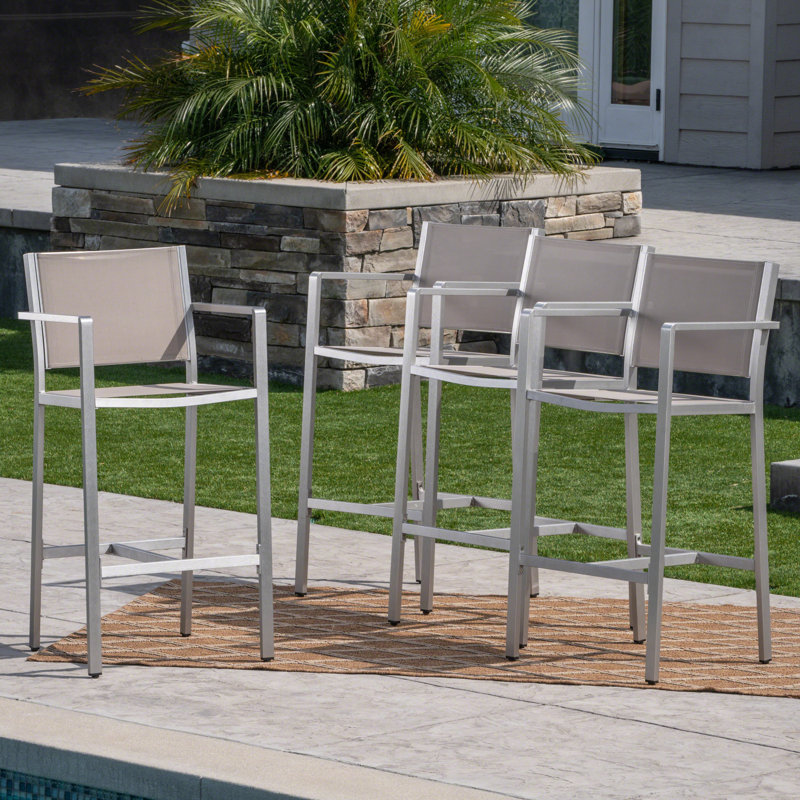 Caggiano Metal Outdoor 30'' Bar Stool