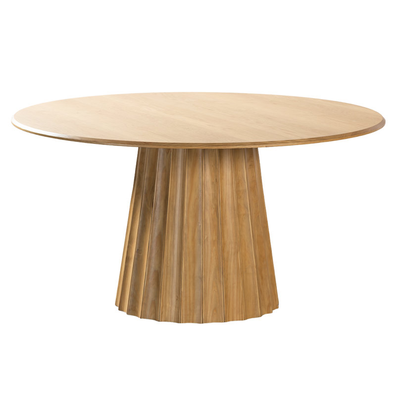 Table de salle à manger en bois massif, H 30 po x L 60 po x l 60 po, Chêne