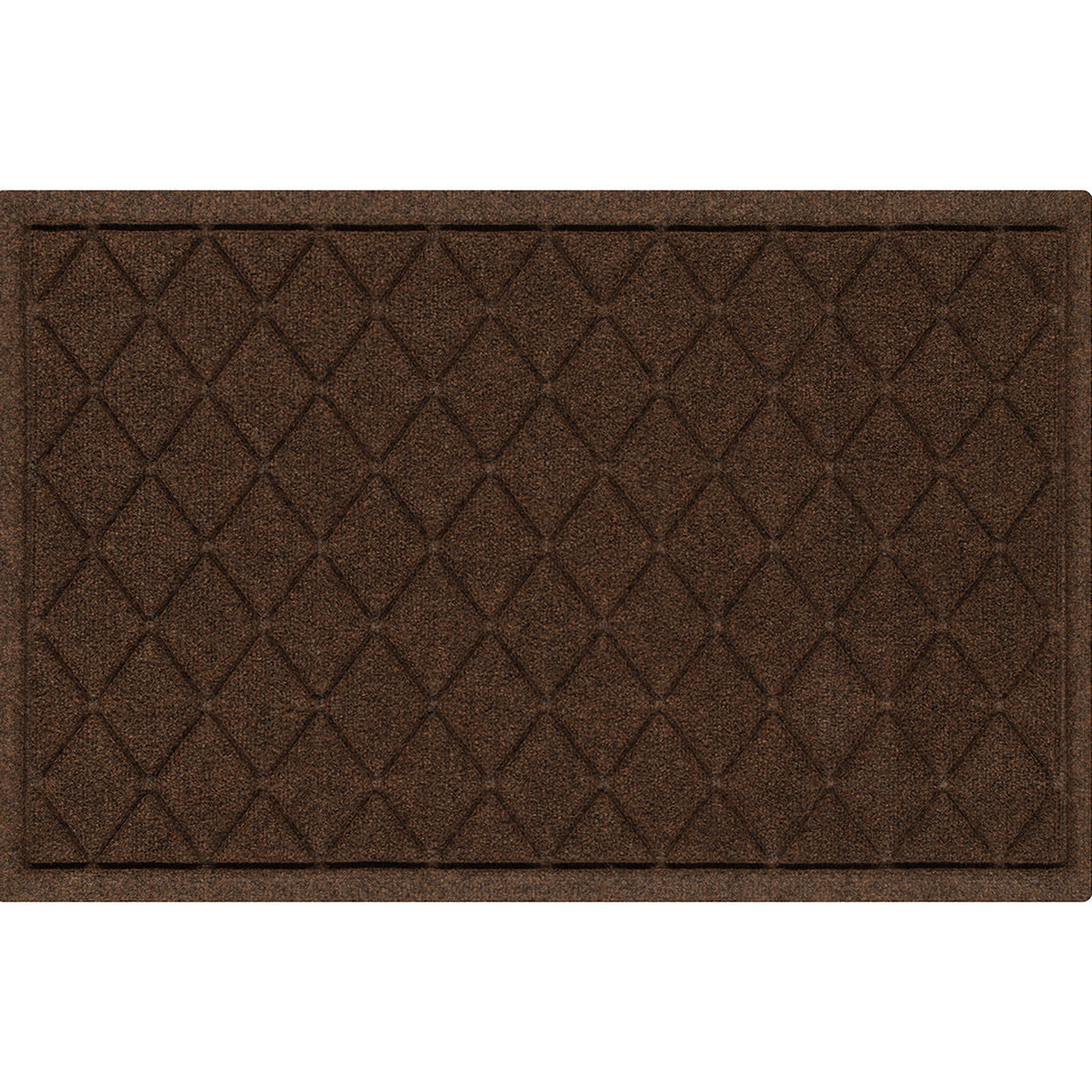 WaterHog Non-Slip Indoor/Outdoor Doormat, Dark Brown, Rectangle 24" x 36"