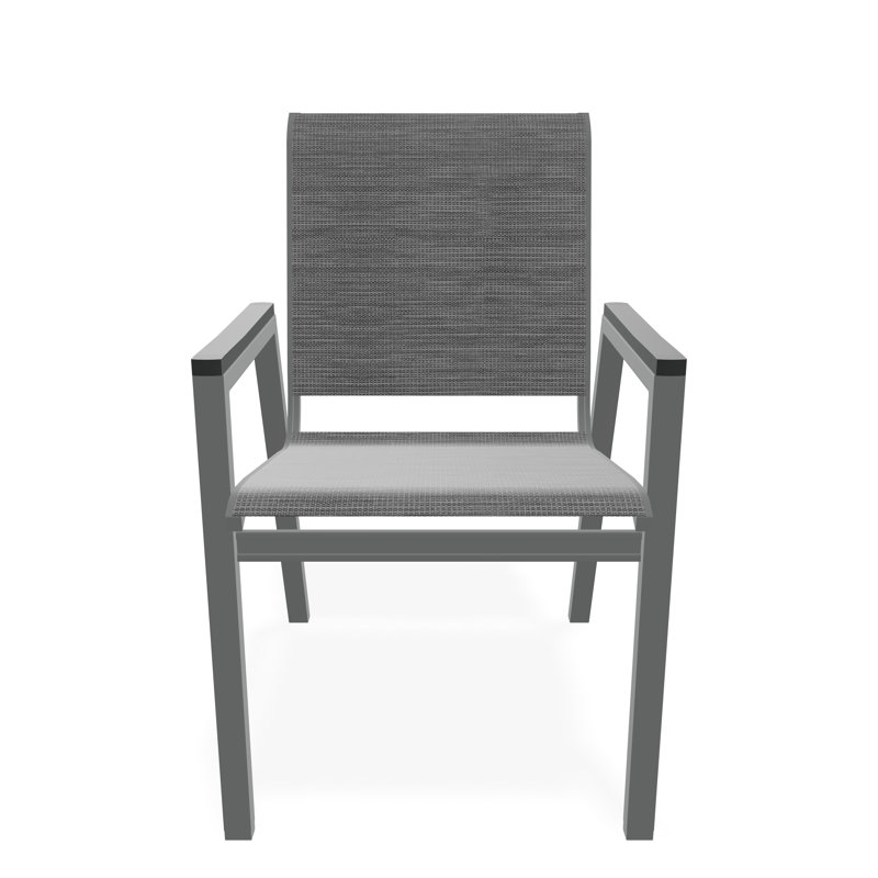 Bazza Outdoor Dining Chair, Collect Charcoal, Graphite