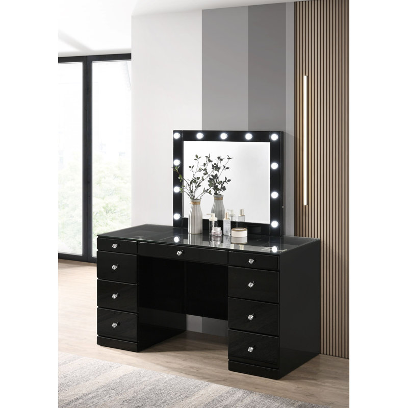 Ensemble de meuble-lavabo 3 pièces 3 pièces, Noir