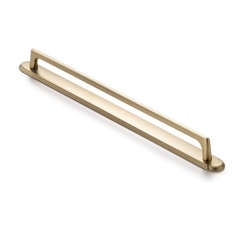 Poignée barre classique avec panneau arrière, Bronze champagne, 12 3/5''