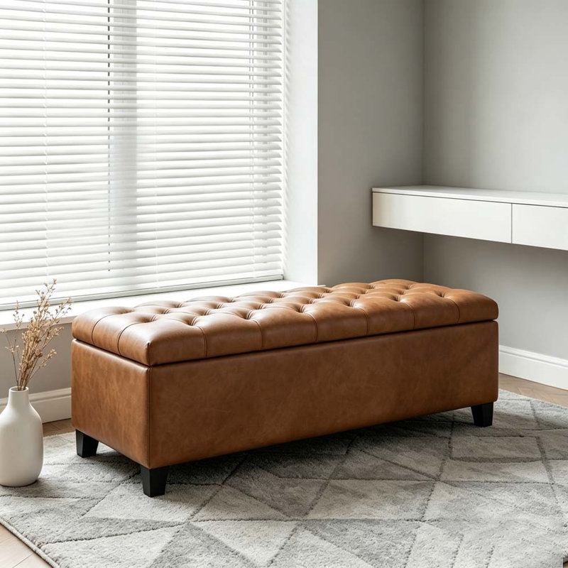 Banc avec rangement, Brun