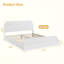 Structure de lit en bois avec tête et pied de lit avec rangement, lit plateforme à profil bas avec lattes de bois, aucun sommier requis-2009373116-2009373114