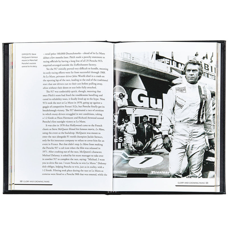 Graphic Imagae The Story of Porsche, Coffee Table Book, Leather, Black