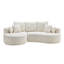 106 po Canapé modulaire courbé en tissu 2 pièces avec méridienne pour salon -2098939033