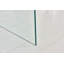 Table de bout transparente, table d'appoint en verre trempé transparent trempé