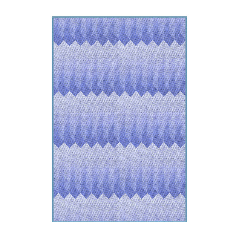 Tapis géométrique violet, Rectangle 8 pi x 10 pi