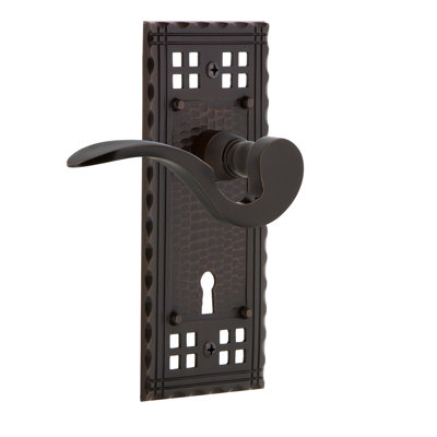 Nostalgic Warehouse Craftsman Plate Single Dummy with Decorative Keyhole and Manor Lever