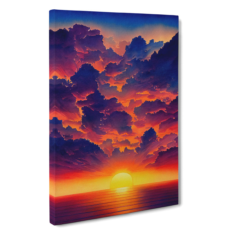 Delightful Ocean Sunset - Wrapped Canvas, 50cm H x 35cm W x 3cm D