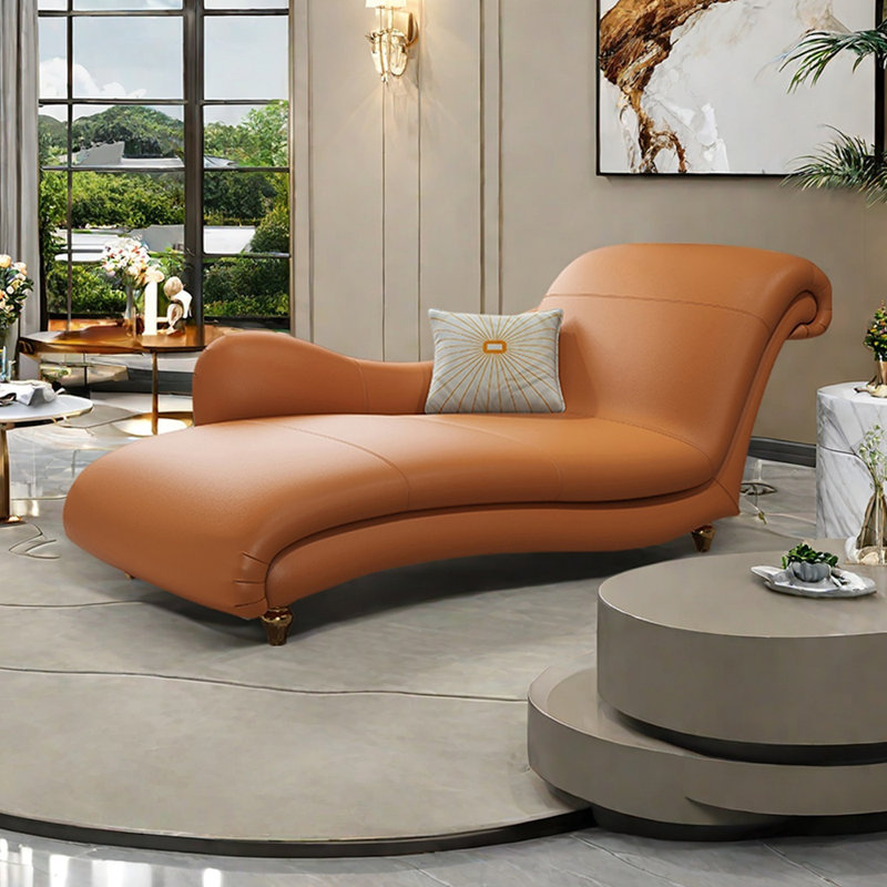 Méridiennes intérieures courbées Modern Minimalist, Orienté à droite, Orange
