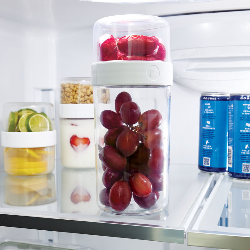 iDesign Large Stack 'n Snack Food Containers - Stackable Snack Containers for Yogurt, Granola, Fruits, and Vegetables