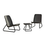 Rio Patio Set, Table And Chairs - Graphite/Grey