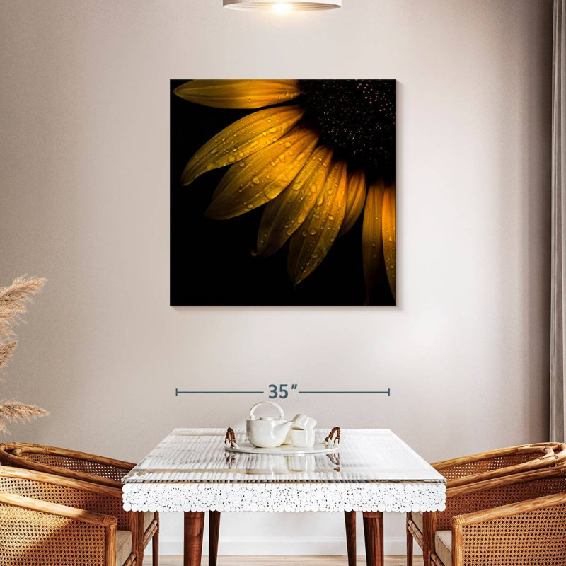 Sunflower Petals Canvas Print, 36" H x 36" W x 1.25" D