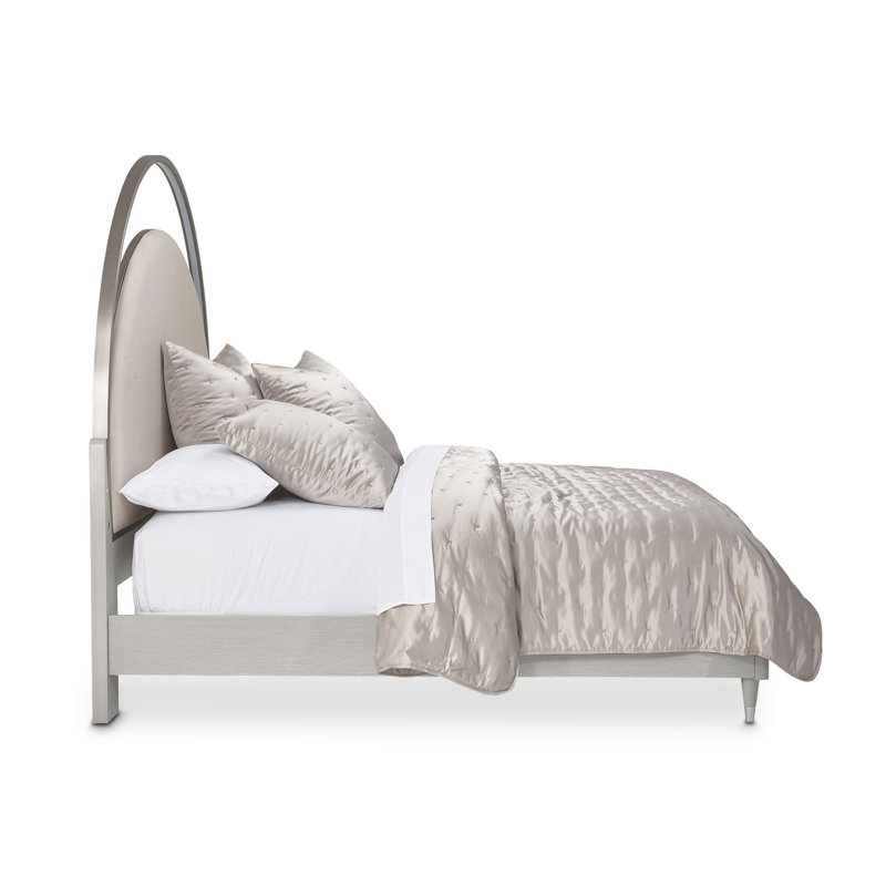 Eclipse Eastern King Upholstered Bed with LED Lights - Moonlight, King